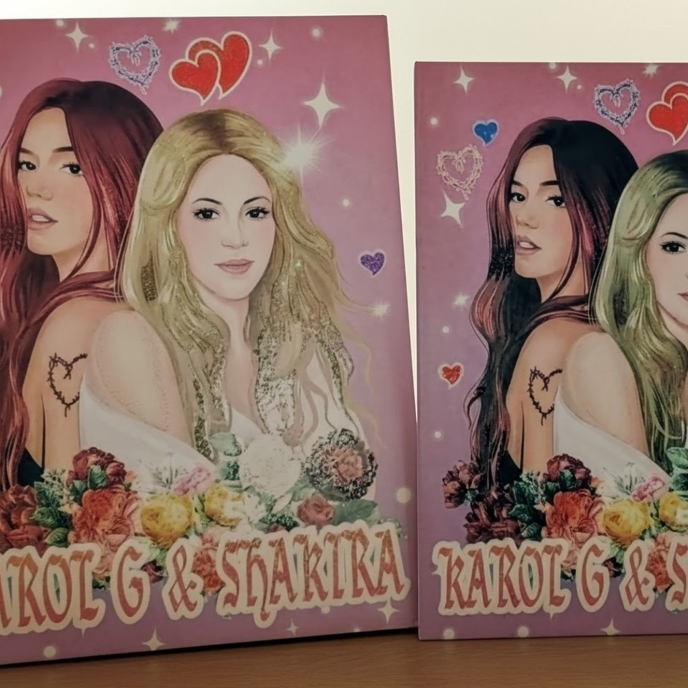 Karol G & Shakira Art Canvas